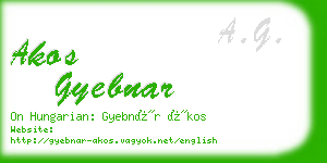 akos gyebnar business card